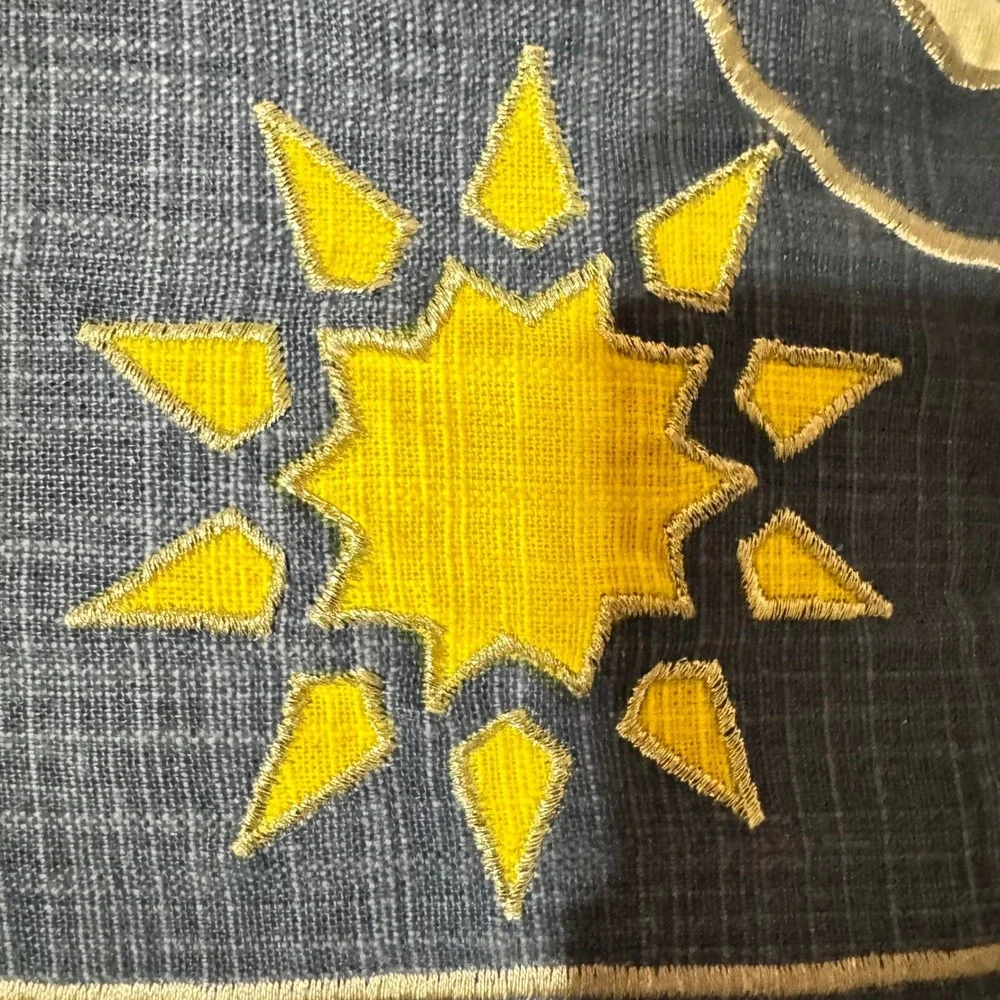 The‎ Land of Nod Celestial Shield Throw Pillow Moon Sun Star Decor  Y2K OLDSTOCK - Picture 2 of 7